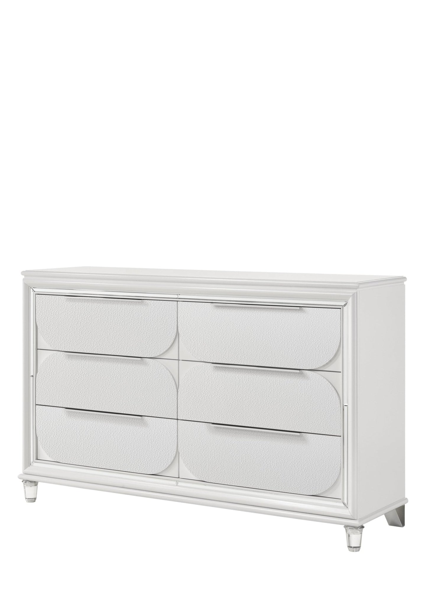 Tarian Pearl White Finish Dresser - 1st Choice Furniture Direct