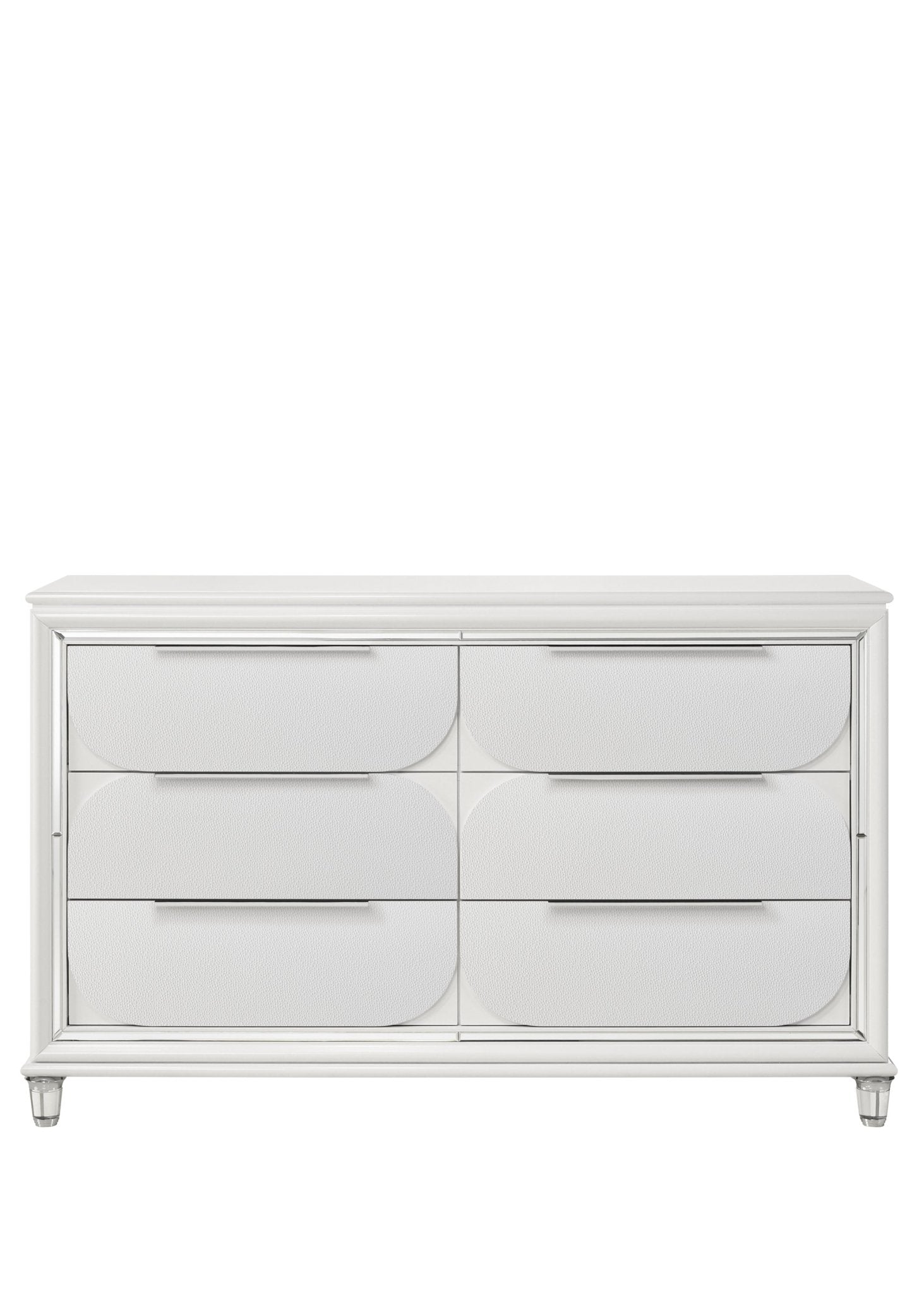 Tarian Pearl White Finish Dresser - 1st Choice Furniture Direct