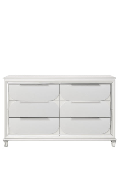 Tarian Pearl White Finish Dresser - 1st Choice Furniture Direct