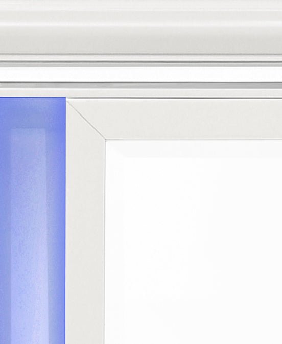 Tarian Pearl White Finish Mirror W/Led - 1st Choice Furniture Direct