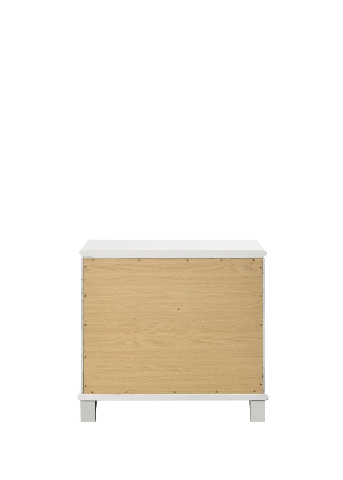 Tarian Pearl White Finish Nightstand - 1st Choice Furniture Direct