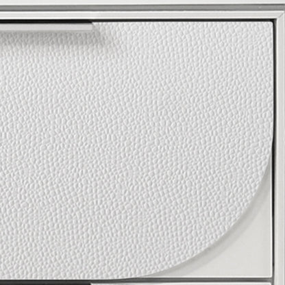 Tarian White Boucle & Pearl White Finish Queen Bed W/Led & Storage - 1st Choice Furniture Direct