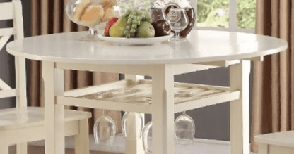 Tartys Cream Finish Counter Height Table - 1st Choice Furniture Direct