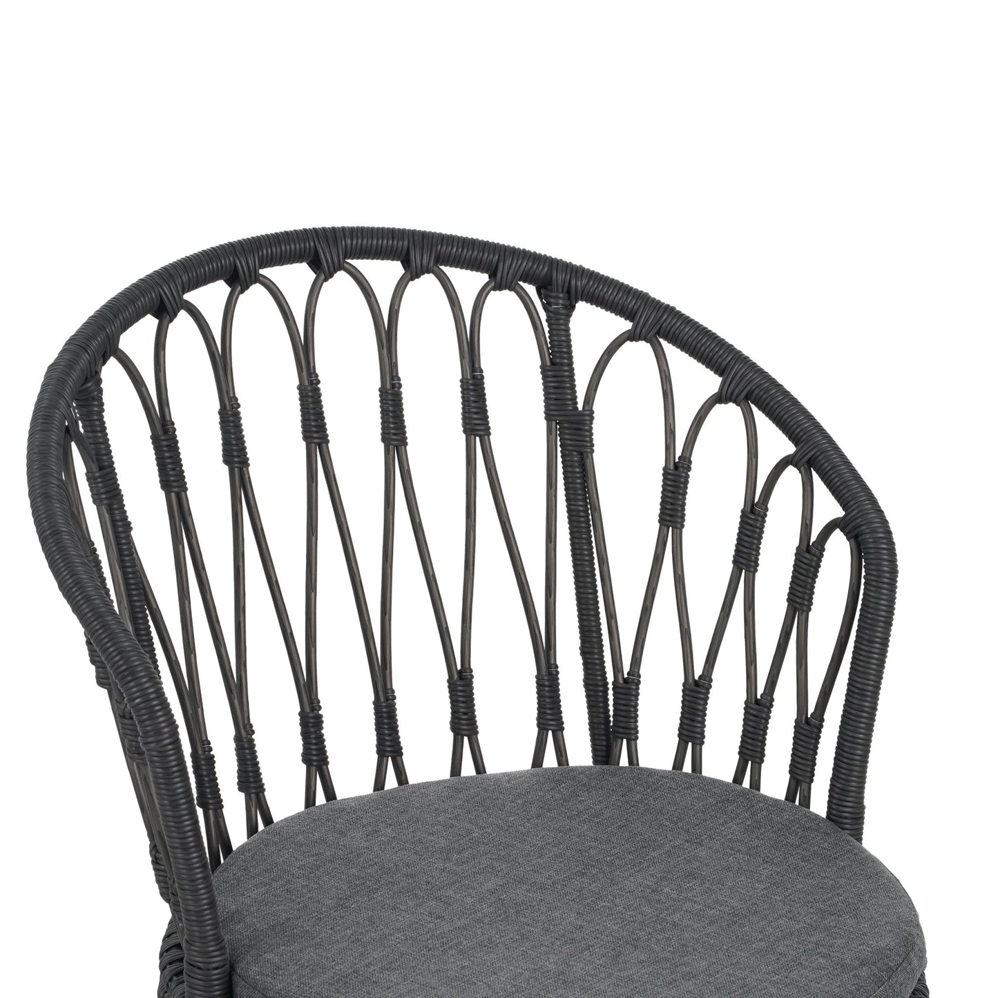 TAVON CHAIR,2PCS with 2 Cushions,Gray - 1st Choice Furniture Direct