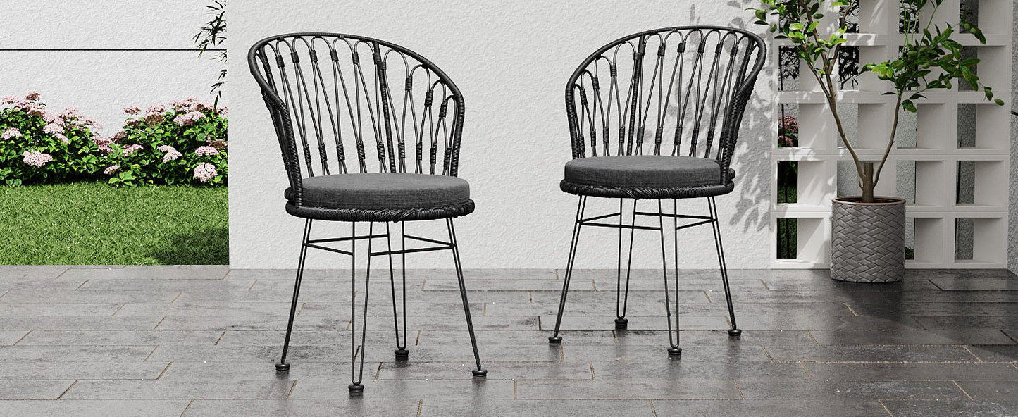 TAVON CHAIR,2PCS with 2 Cushions,Gray - 1st Choice Furniture Direct