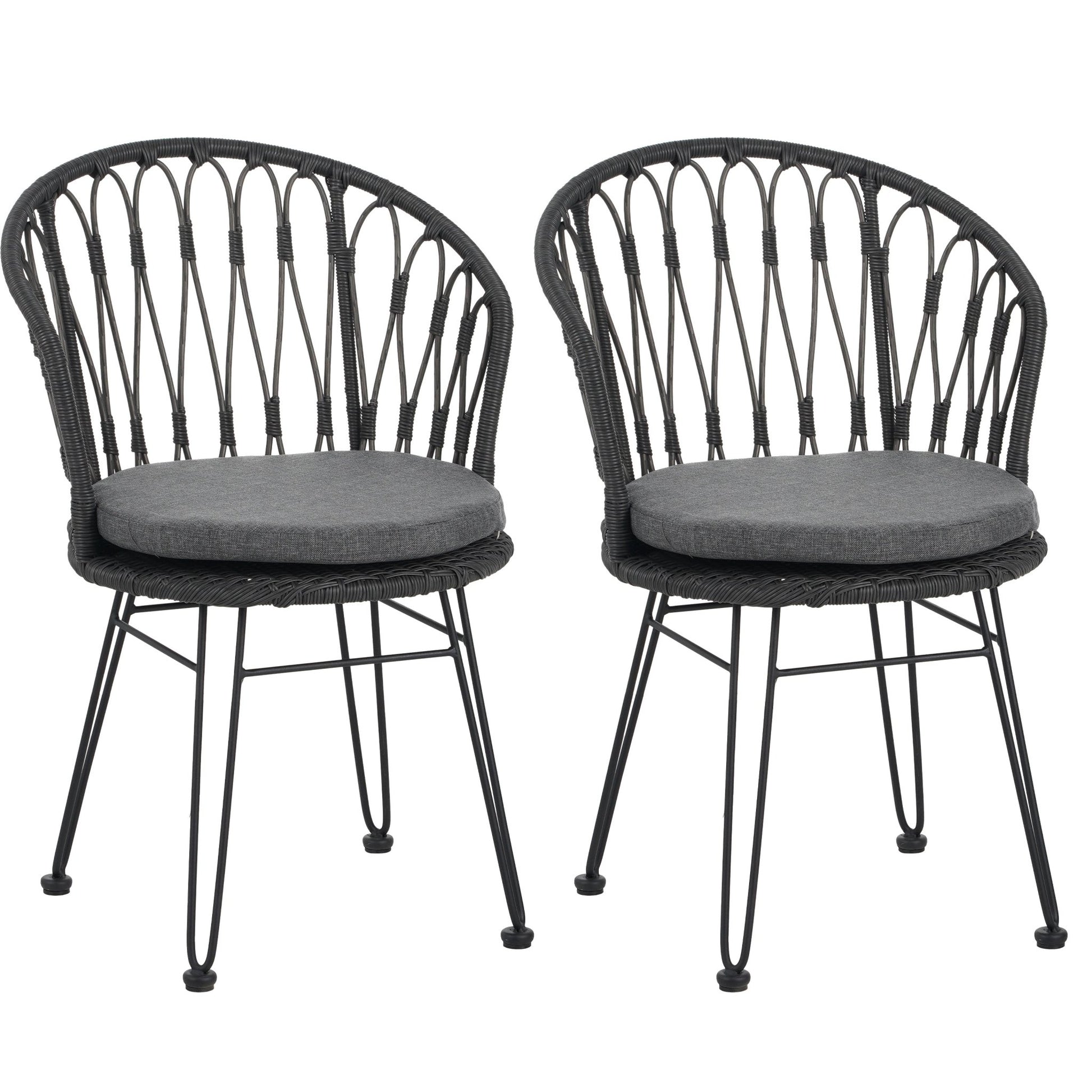 TAVON CHAIR,2PCS with 2 Cushions,Gray - 1st Choice Furniture Direct