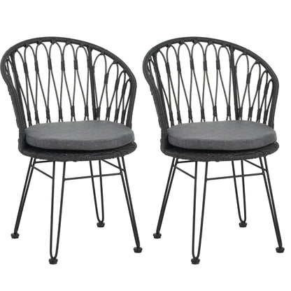 TAVON CHAIR,2PCS with 2 Cushions,Gray - 1st Choice Furniture Direct