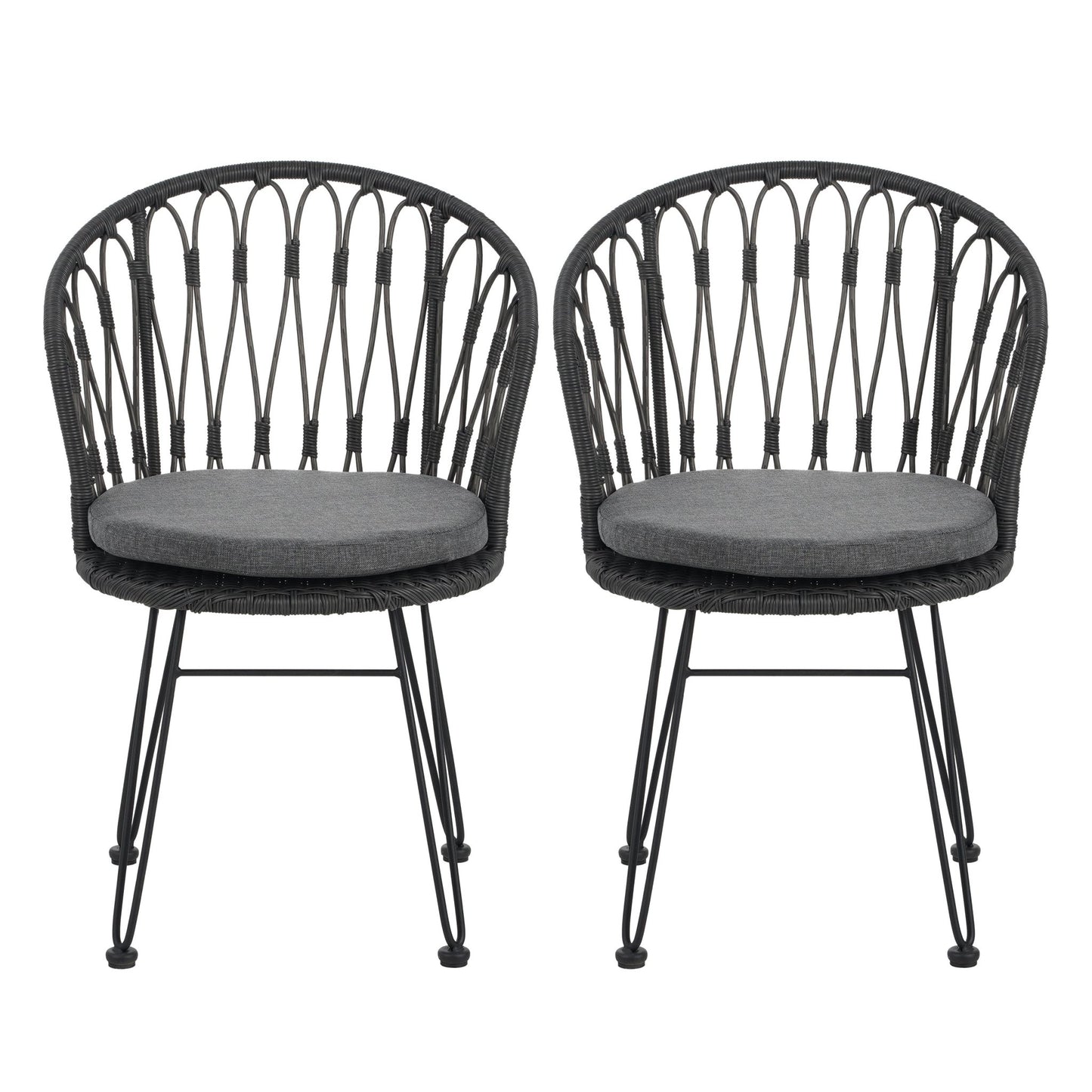 TAVON CHAIR,2PCS with 2 Cushions,Gray - 1st Choice Furniture Direct