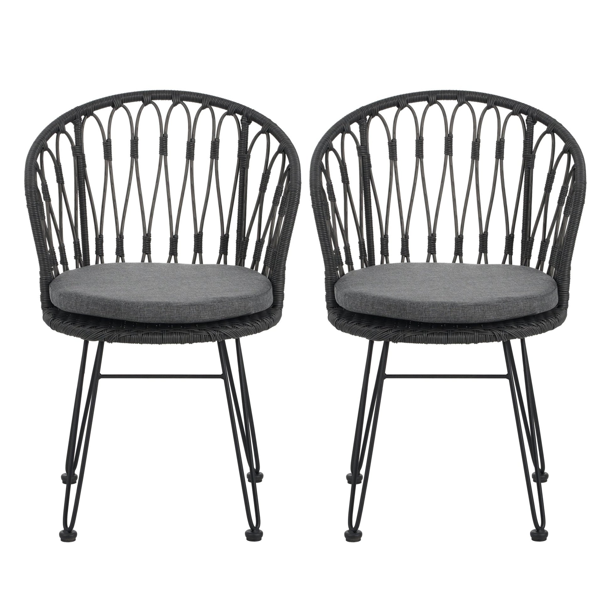 TAVON CHAIR,2PCS with 2 Cushions,Gray - 1st Choice Furniture Direct