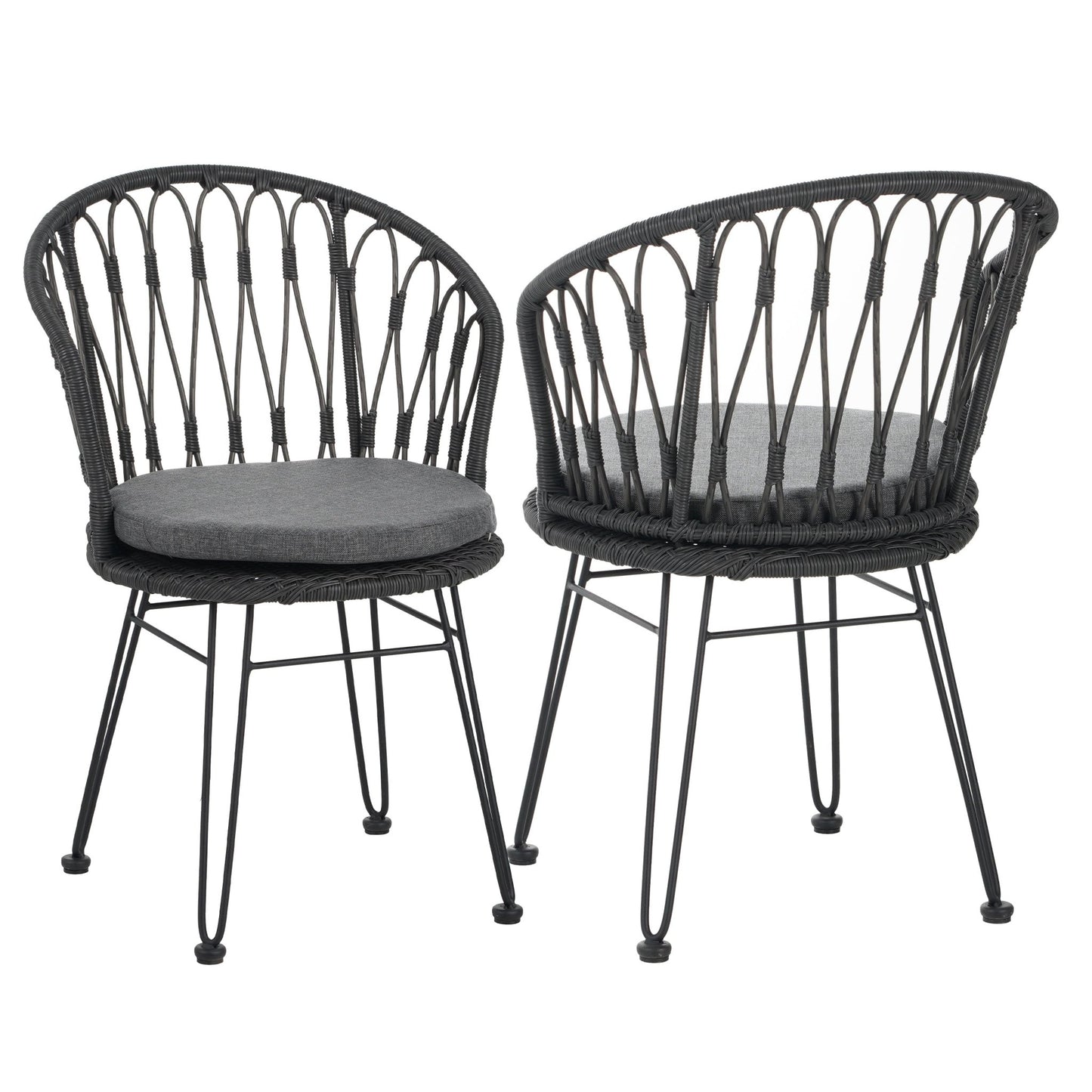 TAVON CHAIR,2PCS with 2 Cushions,Gray - 1st Choice Furniture Direct