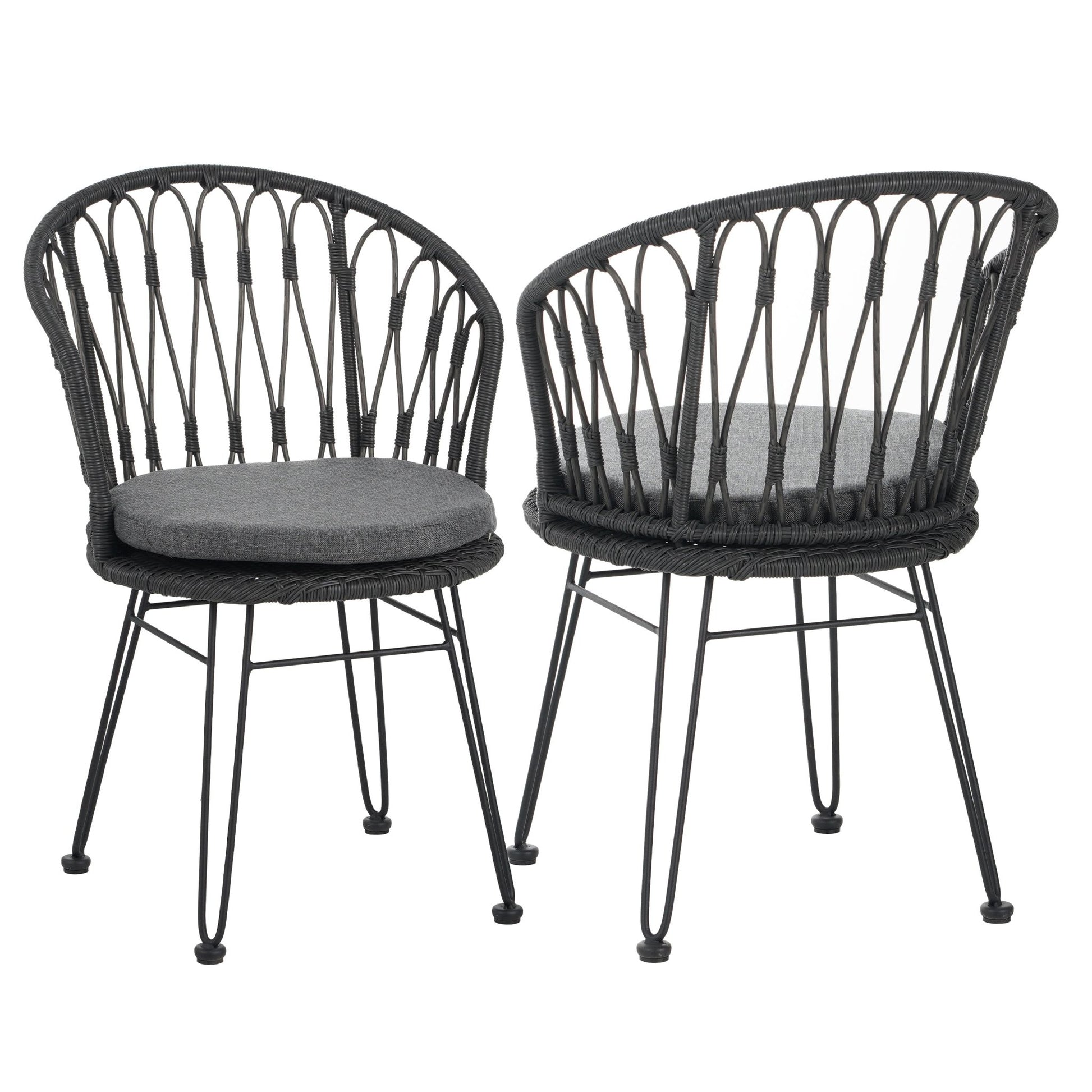 TAVON CHAIR,2PCS with 2 Cushions,Gray - 1st Choice Furniture Direct