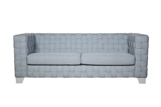 Teal Chenille Loveseat Sofa with Pocket Coil Seating & Wooden Frame - 1st Choice Furniture Direct
