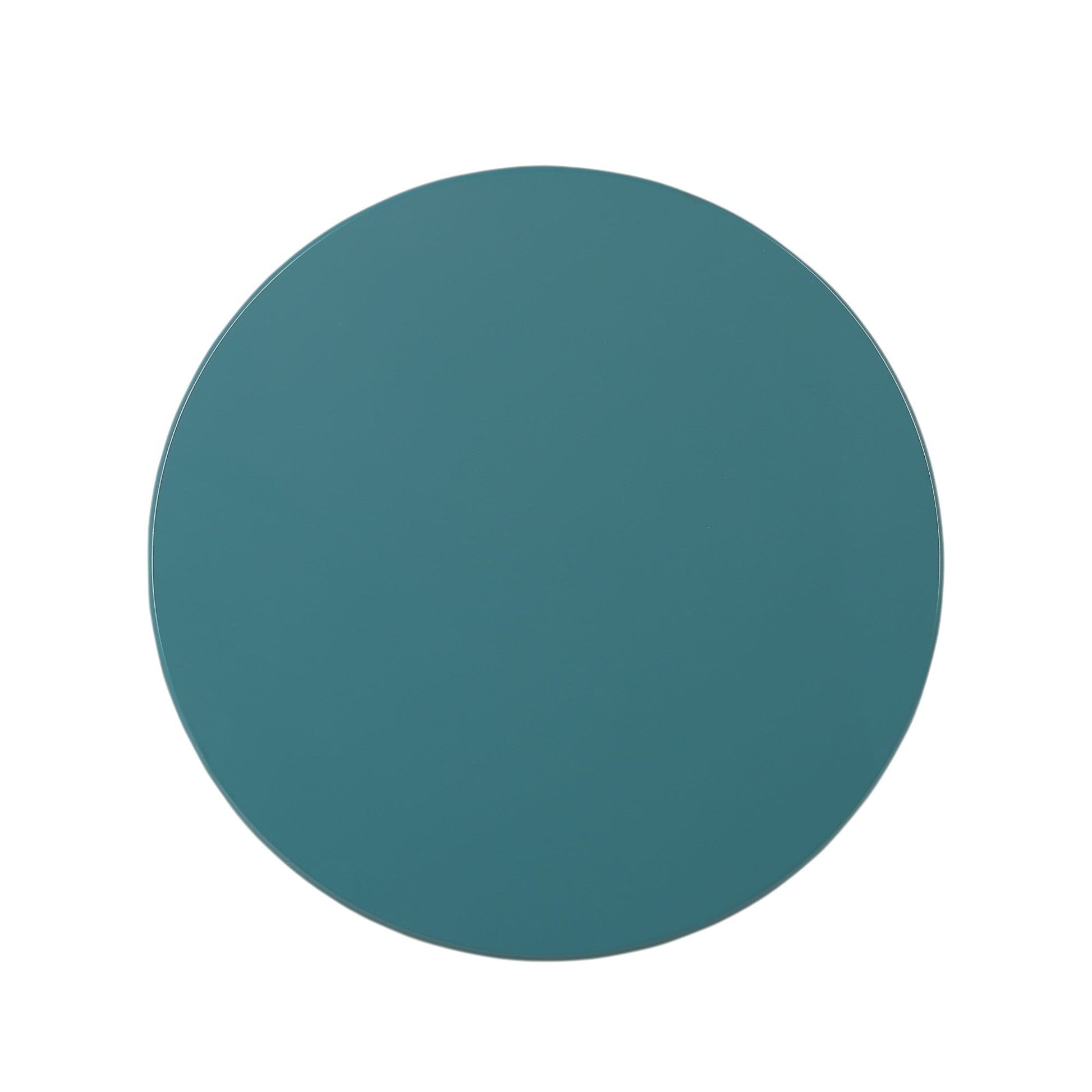 Teal Round End Table with Bottom Shelf - 1st Choice Furniture Direct