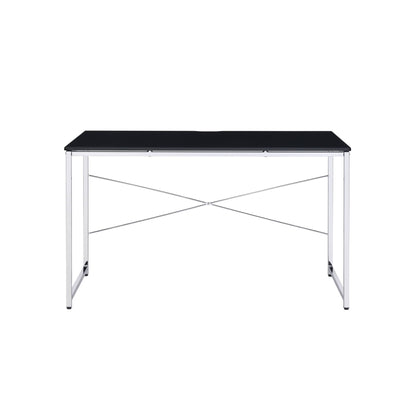 Tennos Black & Chrome Finish Writing Desk - 1st Choice Furniture Direct