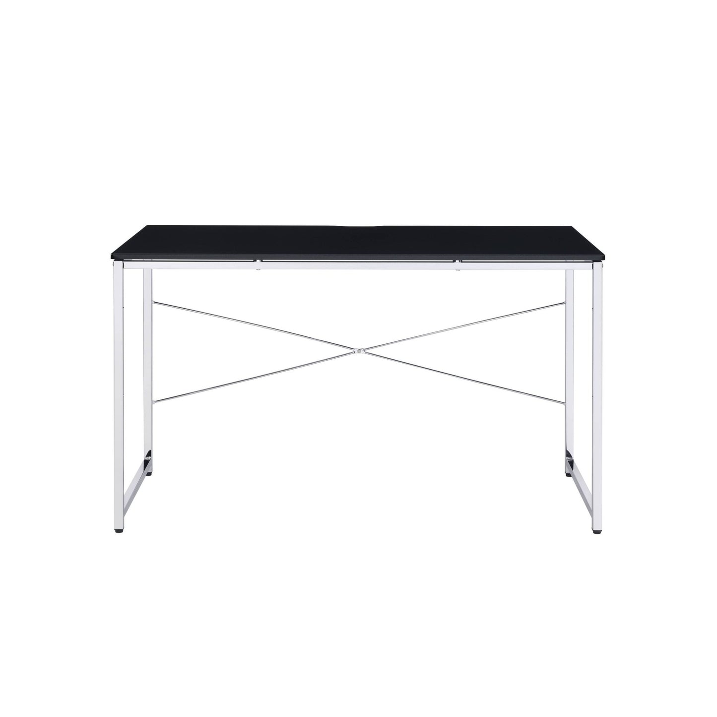 Tennos Black & Chrome Finish Writing Desk - 1st Choice Furniture Direct