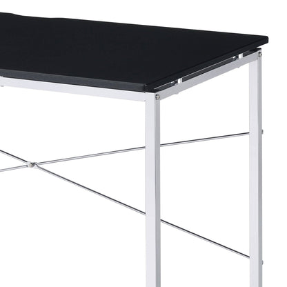Tennos Black & Chrome Finish Writing Desk - 1st Choice Furniture Direct