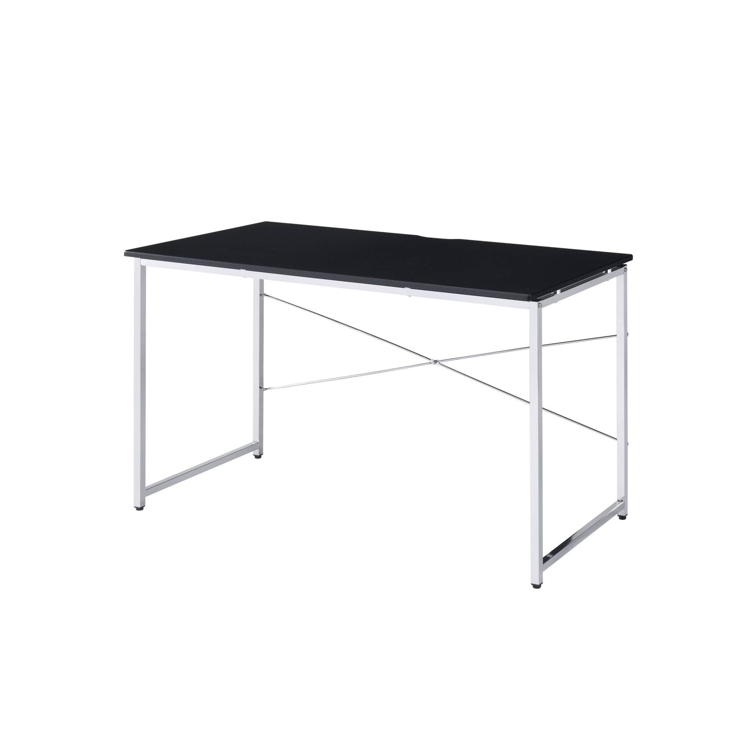 Tennos Black & Chrome Finish Writing Desk - 1st Choice Furniture Direct