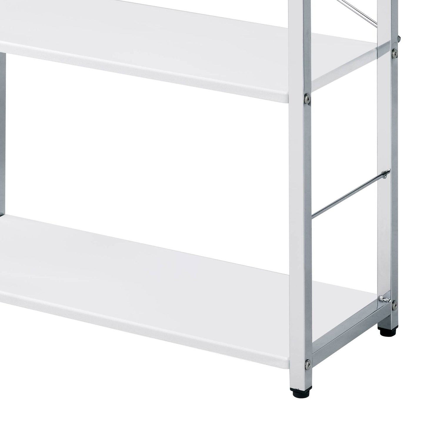 Tennos White & Chrome Finish Bookshelf - 1st Choice Furniture Direct