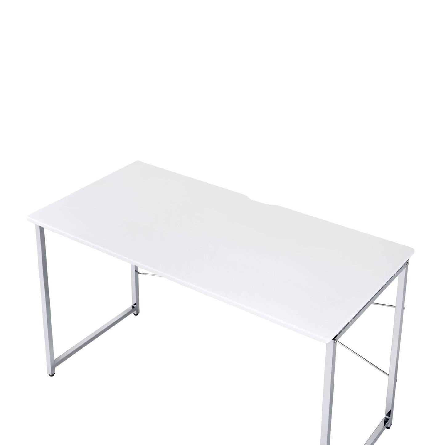 Tennos White & Chrome Finish Writing Desk - 1st Choice Furniture Direct