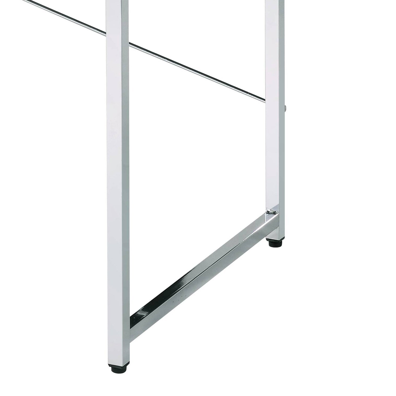 Tennos White & Chrome Finish Writing Desk - 1st Choice Furniture Direct