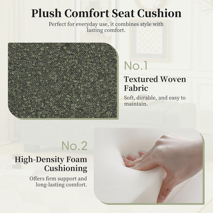 Textured Fabric 50' Ottoman Bench with Hinged Lid, Blackish Green, 50.25x20x16.75 inches - 1st Choice Furniture Direct