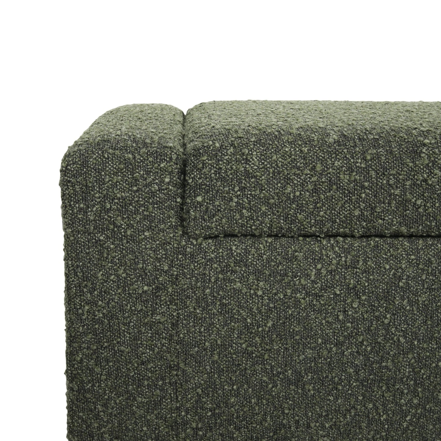 Textured Fabric 50' Ottoman Bench with Hinged Lid, Blackish Green, 50.25x20x16.75 inches - 1st Choice Furniture Direct
