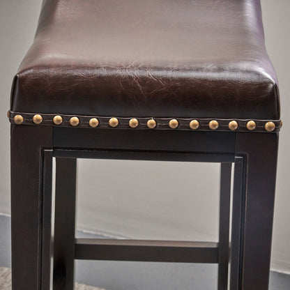 TIFFIN STUDDED BARSTOOL - Set of 2 - 1st Choice Furniture Direct