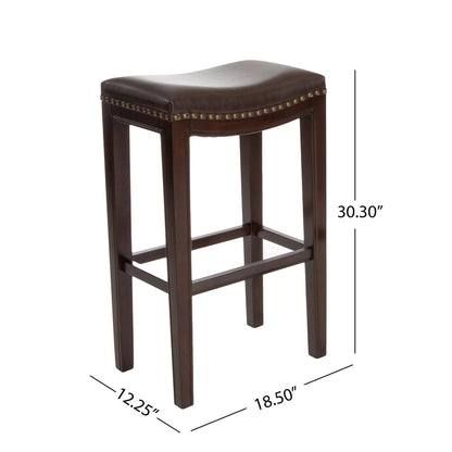 TIFFIN STUDDED BARSTOOL - Set of 2 - 1st Choice Furniture Direct