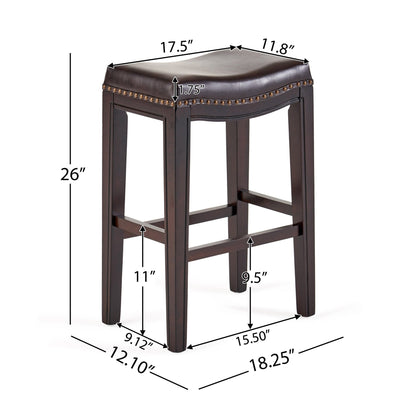 TIFFIN STUDDED COUNTERSTOOL(set of 2) - 1st Choice Furniture Direct