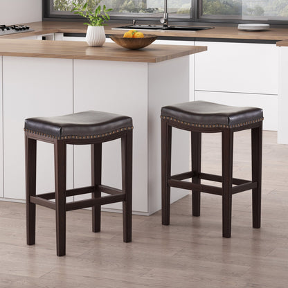 TIFFIN STUDDED COUNTERSTOOL(set of 2) - 1st Choice Furniture Direct