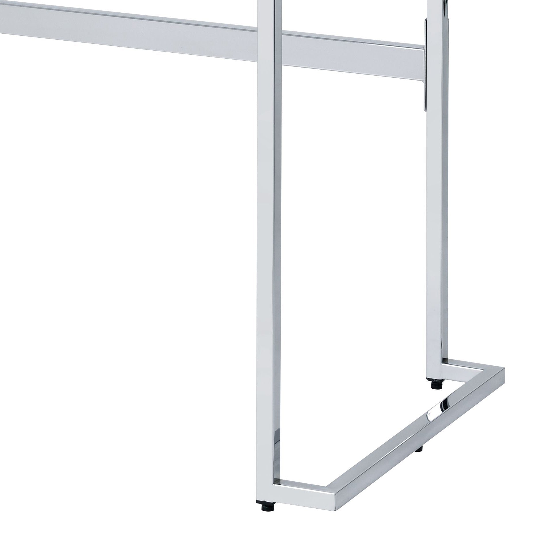 Tigress White Printed Faux Marble Top & Chrome Finish Writing Desk - 1st Choice Furniture Direct