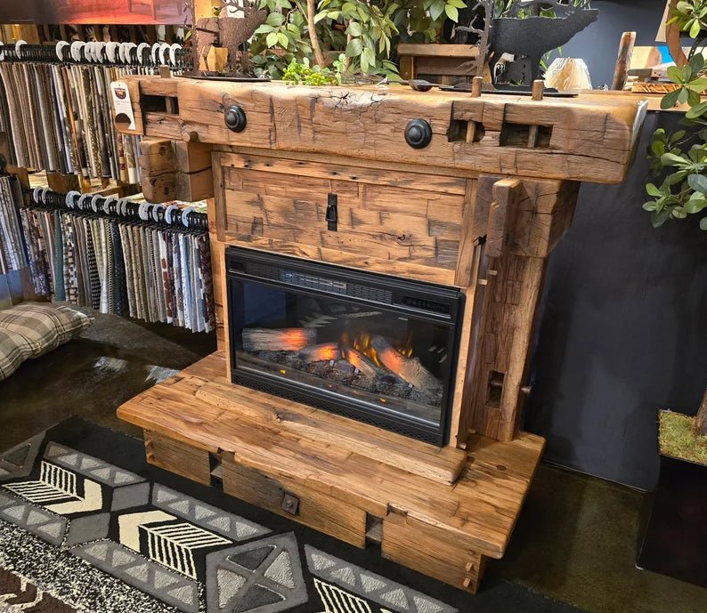 Timber Frame Fireplace - 1st Choice Furniture Direct
