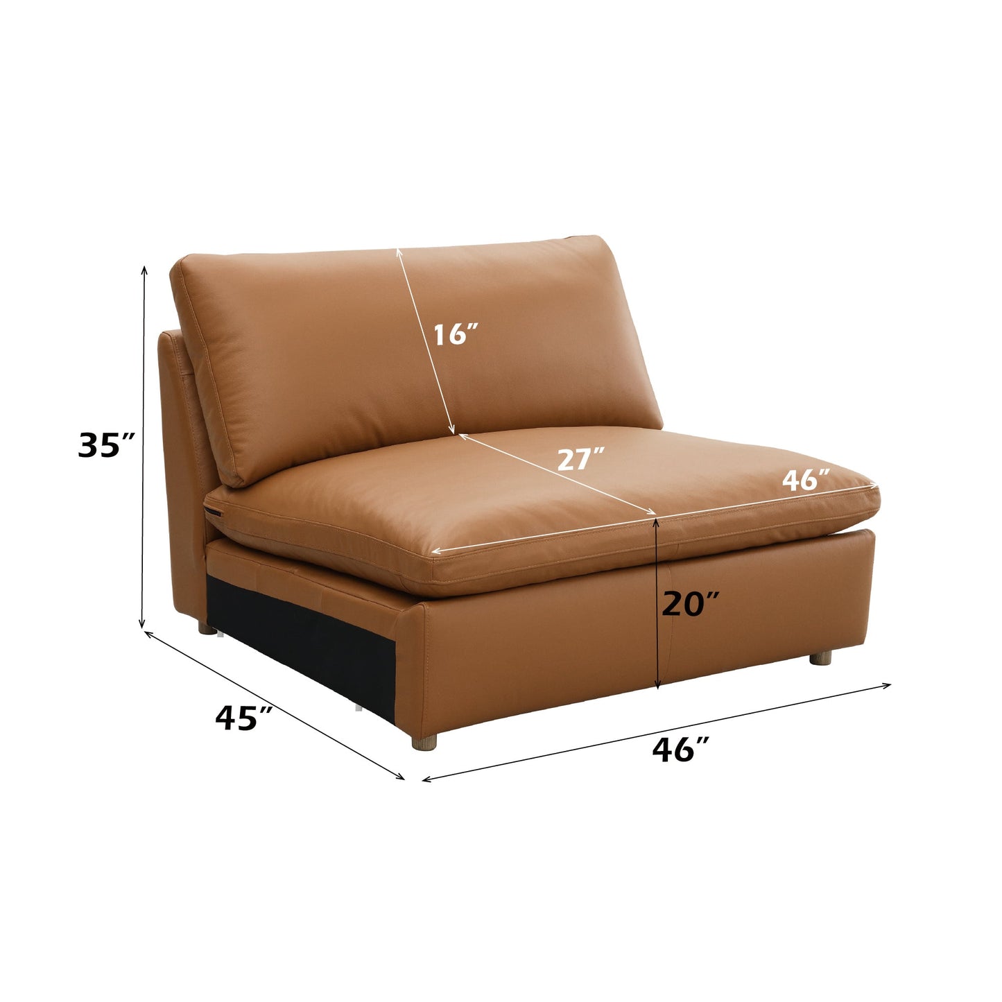 Top Grain Leather Modular Sectional Sofa | Luxury Brown Leather Couch - 1st Choice Furniture Direct