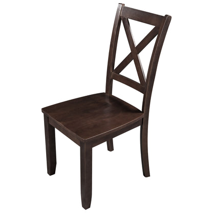 TOPMAX 3 - Piece Wood Drop Leaf Breakfast Nook Dining Table Set with 2 X - back Chairs for Small Places, Espresso - 1st Choice Furniture Direct