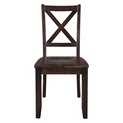 TOPMAX 3 - Piece Wood Drop Leaf Breakfast Nook Dining Table Set with 2 X - back Chairs for Small Places, Espresso - 1st Choice Furniture Direct