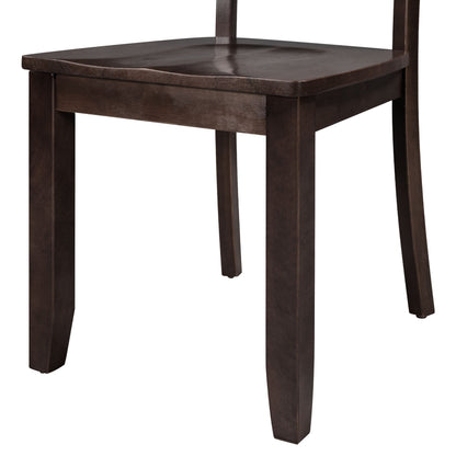 TOPMAX 3 - Piece Wood Drop Leaf Breakfast Nook Dining Table Set with 2 X - back Chairs for Small Places, Espresso - 1st Choice Furniture Direct