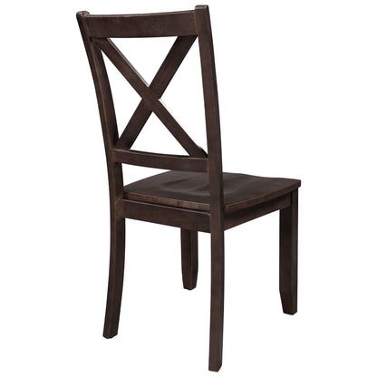 TOPMAX 3 - Piece Wood Drop Leaf Breakfast Nook Dining Table Set with 2 X - back Chairs for Small Places, Espresso - 1st Choice Furniture Direct