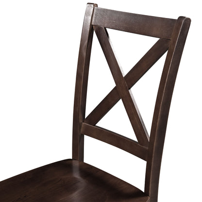 TOPMAX 3 - Piece Wood Drop Leaf Breakfast Nook Dining Table Set with 2 X - back Chairs for Small Places, Espresso - 1st Choice Furniture Direct