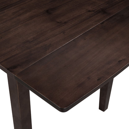 TOPMAX 3 - Piece Wood Drop Leaf Breakfast Nook Dining Table Set with 2 X - back Chairs for Small Places, Espresso - 1st Choice Furniture Direct