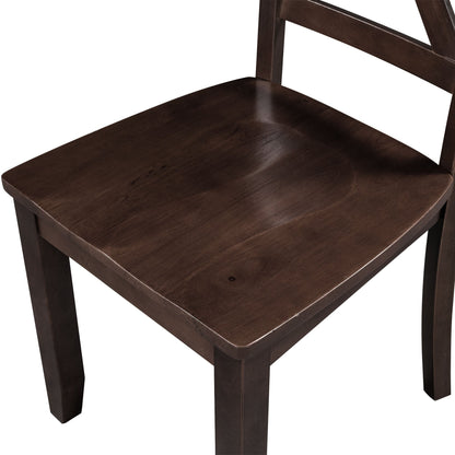 TOPMAX 3 - Piece Wood Drop Leaf Breakfast Nook Dining Table Set with 2 X - back Chairs for Small Places, Espresso - 1st Choice Furniture Direct