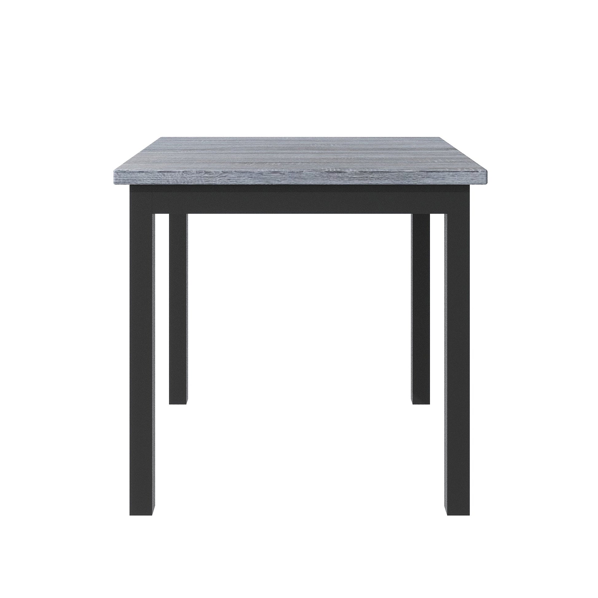 TOPMAX 5 - Piece Counter Height Dining Set Wood Square Dining Room Table and Chairs Stools w/Footrest & 4 Upholstered high - back Chairs,Black - 1st Choice Furniture Direct