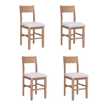TOPMAX Farmhouse Counter Height 5-Piece Dining Table Set with 1 Rectangular Dining Table and 4 Dining Chairs for Small Places,Brown - 1st Choice Furniture Direct