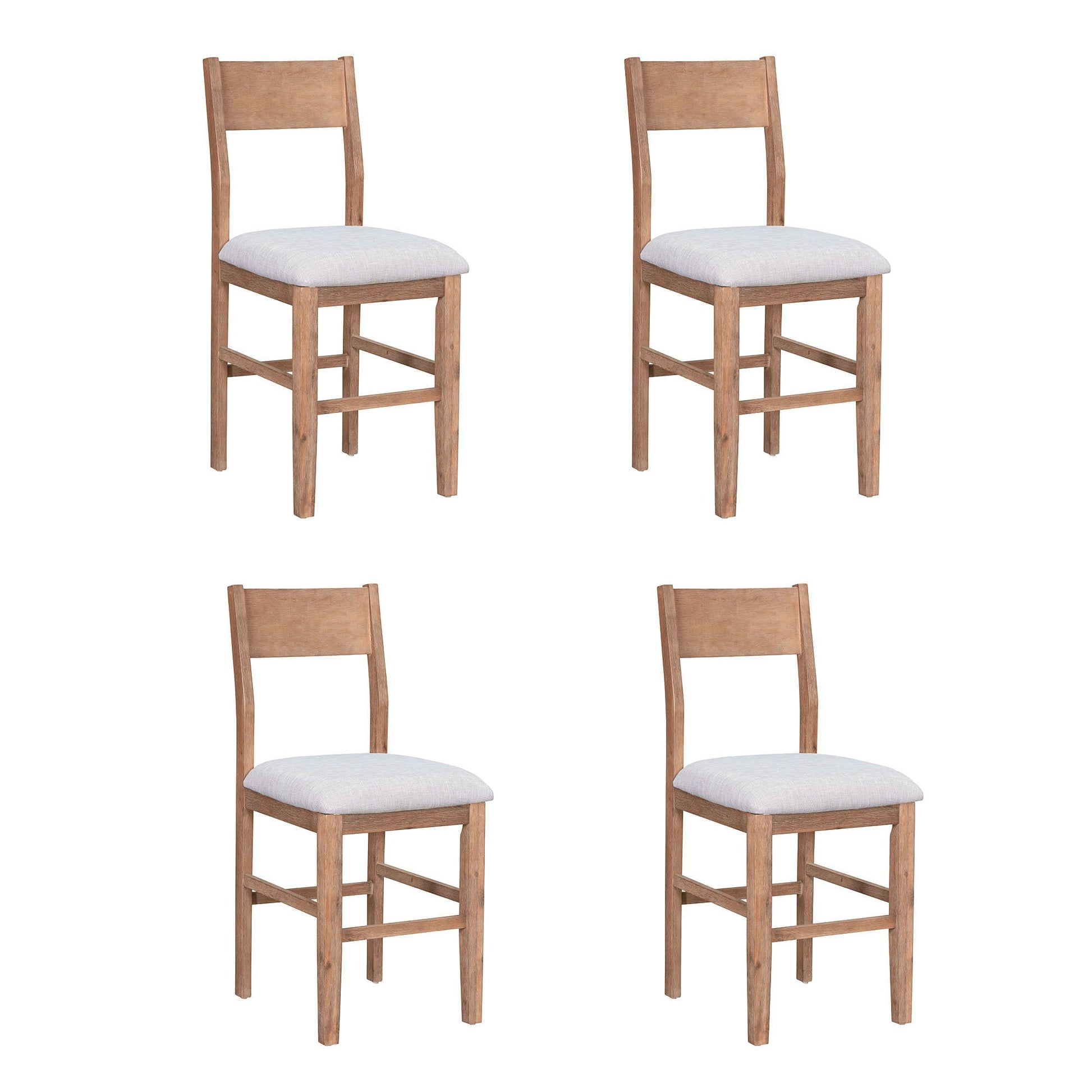 TOPMAX Farmhouse Counter Height 5 - Piece Dining Table Set with 1 Rectangular Dining Table and 4 Dining Chairs for Small Places,Brown (old sku: SP000230AAD) - 1st Choice Furniture Direct