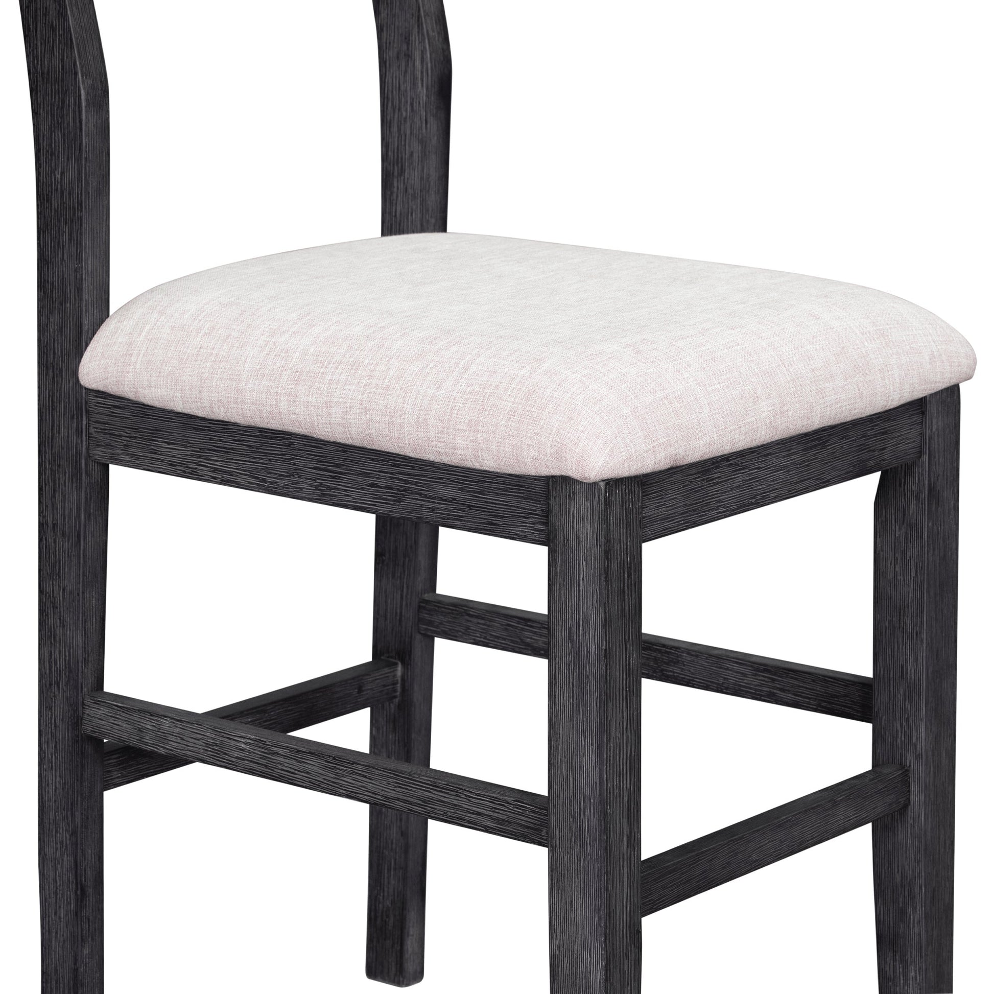 TOPMAX Farmhouse Counter Height 5-Piece Dining Table Set with 1 Rectangular Dining Table and 4 Dining Chairs for Small Places,Gray (old sku: SP000230AAE) - 1st Choice Furniture Direct