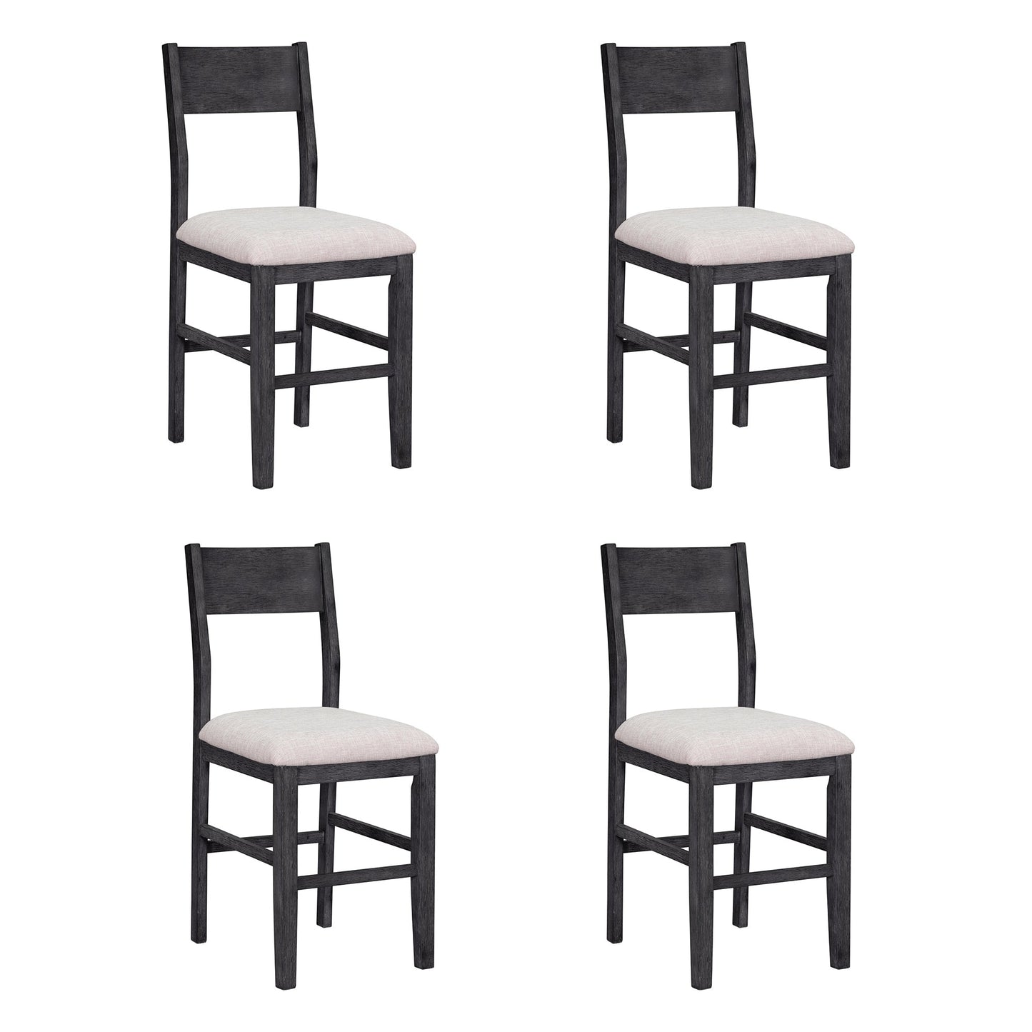 TOPMAX Farmhouse Counter Height 5-Piece Dining Table Set with 1 Rectangular Dining Table and 4 Dining Chairs for Small Places,Gray (old sku: SP000230AAE) - 1st Choice Furniture Direct