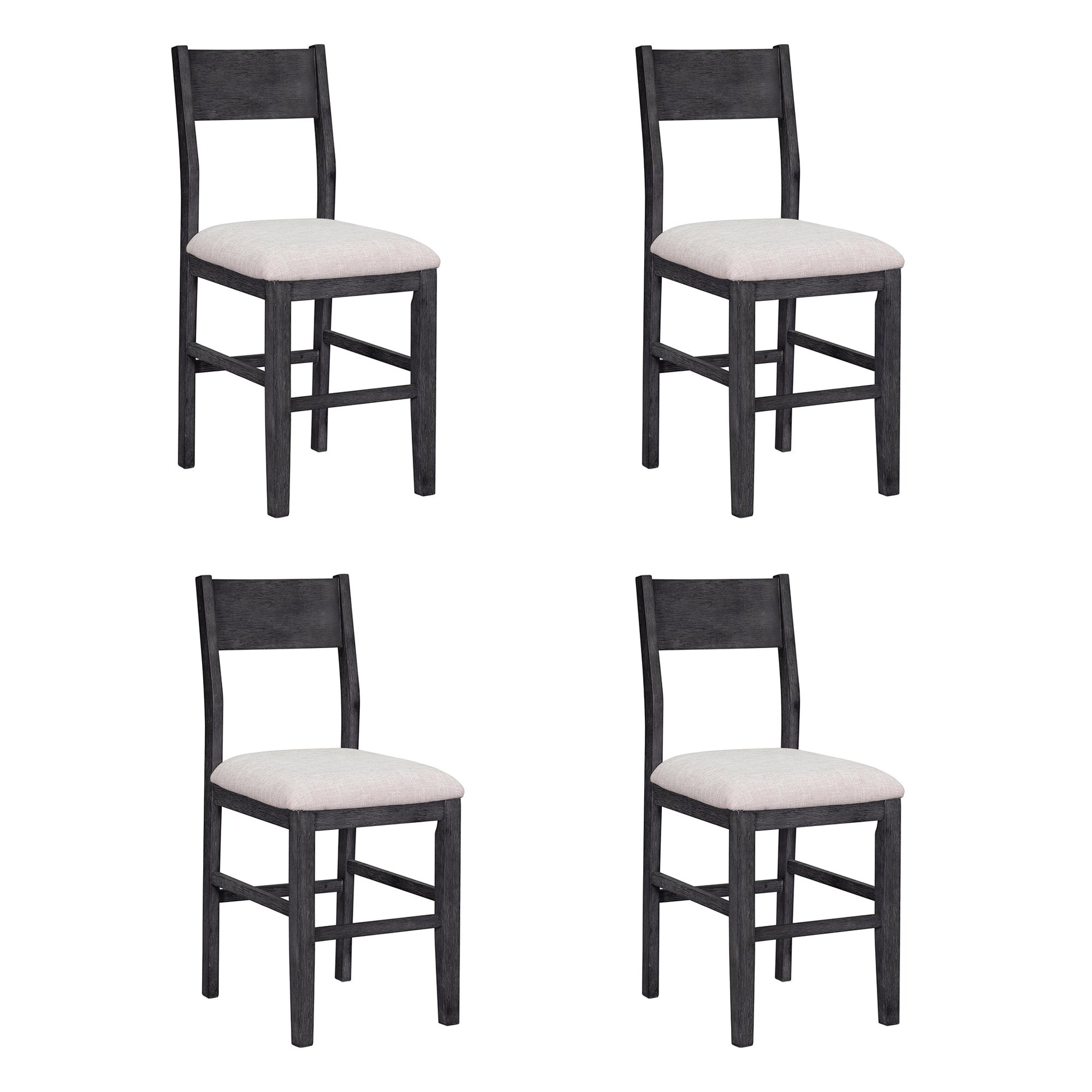 TOPMAX Farmhouse Counter Height 5-Piece Dining Table Set with 1 Rectangular Dining Table and 4 Dining Chairs for Small Places,Gray (old sku: SP000230AAE) - 1st Choice Furniture Direct