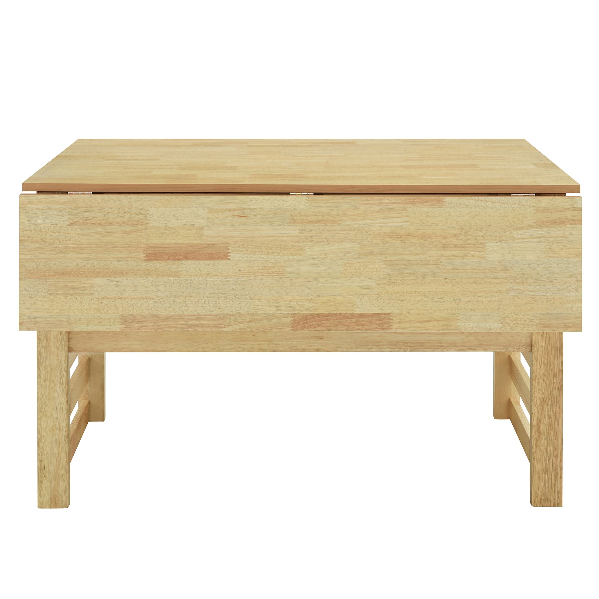 TOPMAX Modern 5 - Piece 47.2'' Extendable Wood Square Dining Table Set with Two 11.8 - inch Drop Leaves, Compact Storage Shelf Kitchen Table Set with Upholstered Chairs for 4, Natural - 1st Choice Furniture Direct