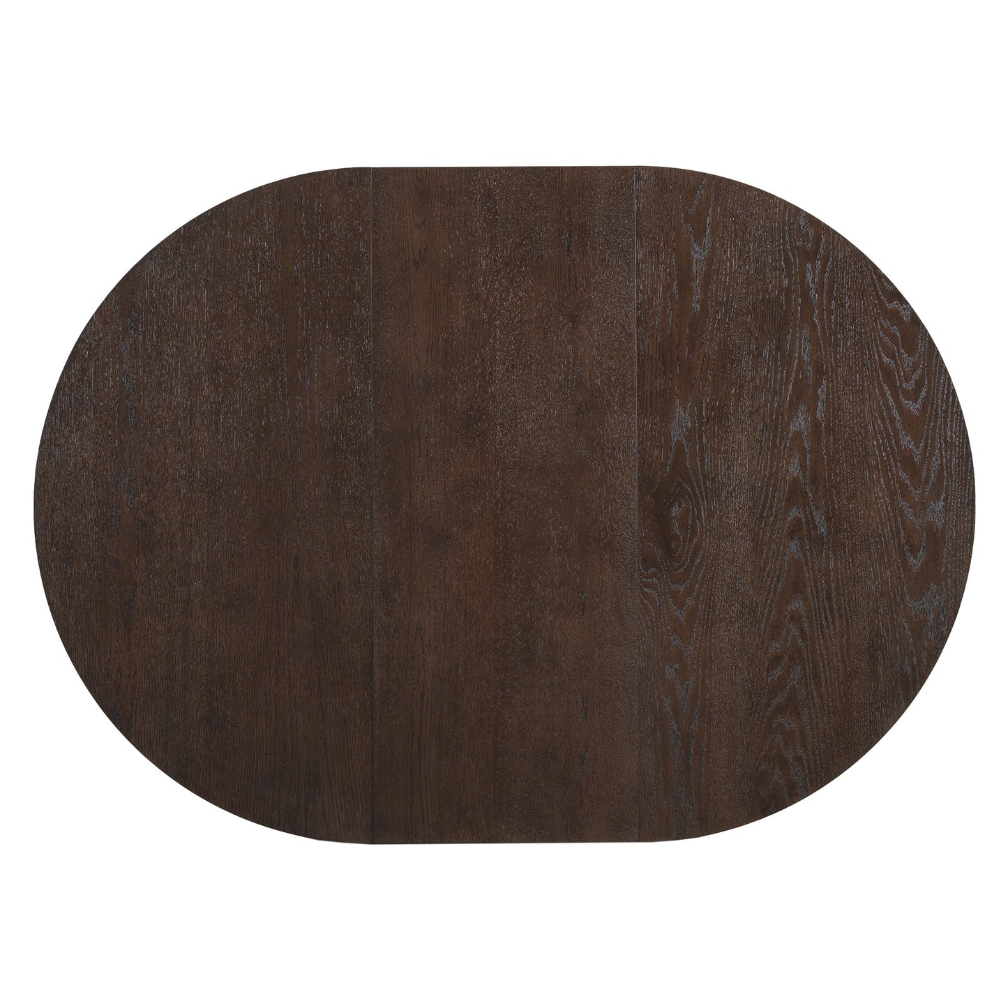 TOPMAX Modern 5-Piece Extendable Round Dining Table Set with Removable Leaf, Espresso+Gray, Solid Wood - 1st Choice Furniture Direct