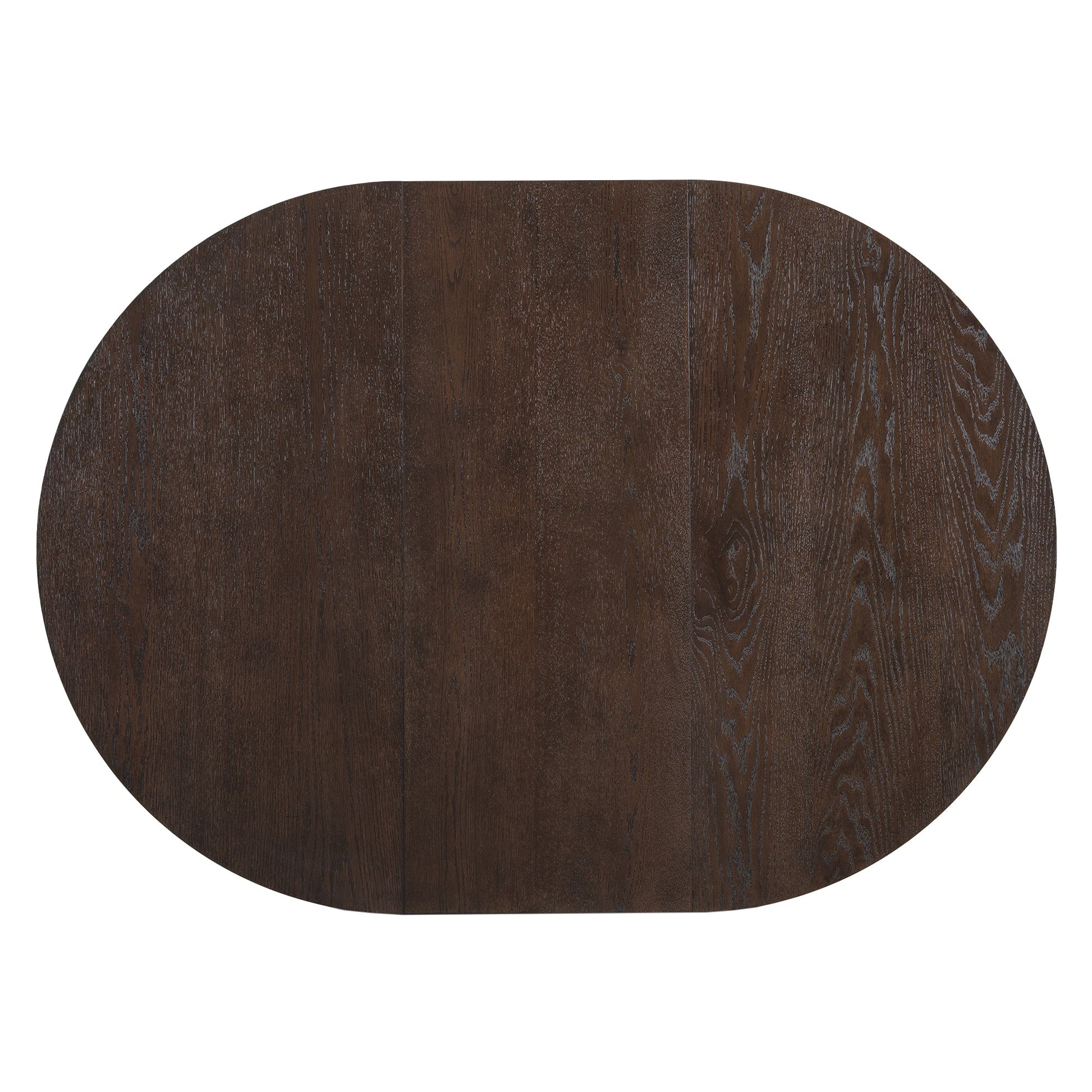 TOPMAX Modern 5-Piece Extendable Round Dining Table Set with Removable Leaf, Espresso+Gray, Solid Wood - 1st Choice Furniture Direct