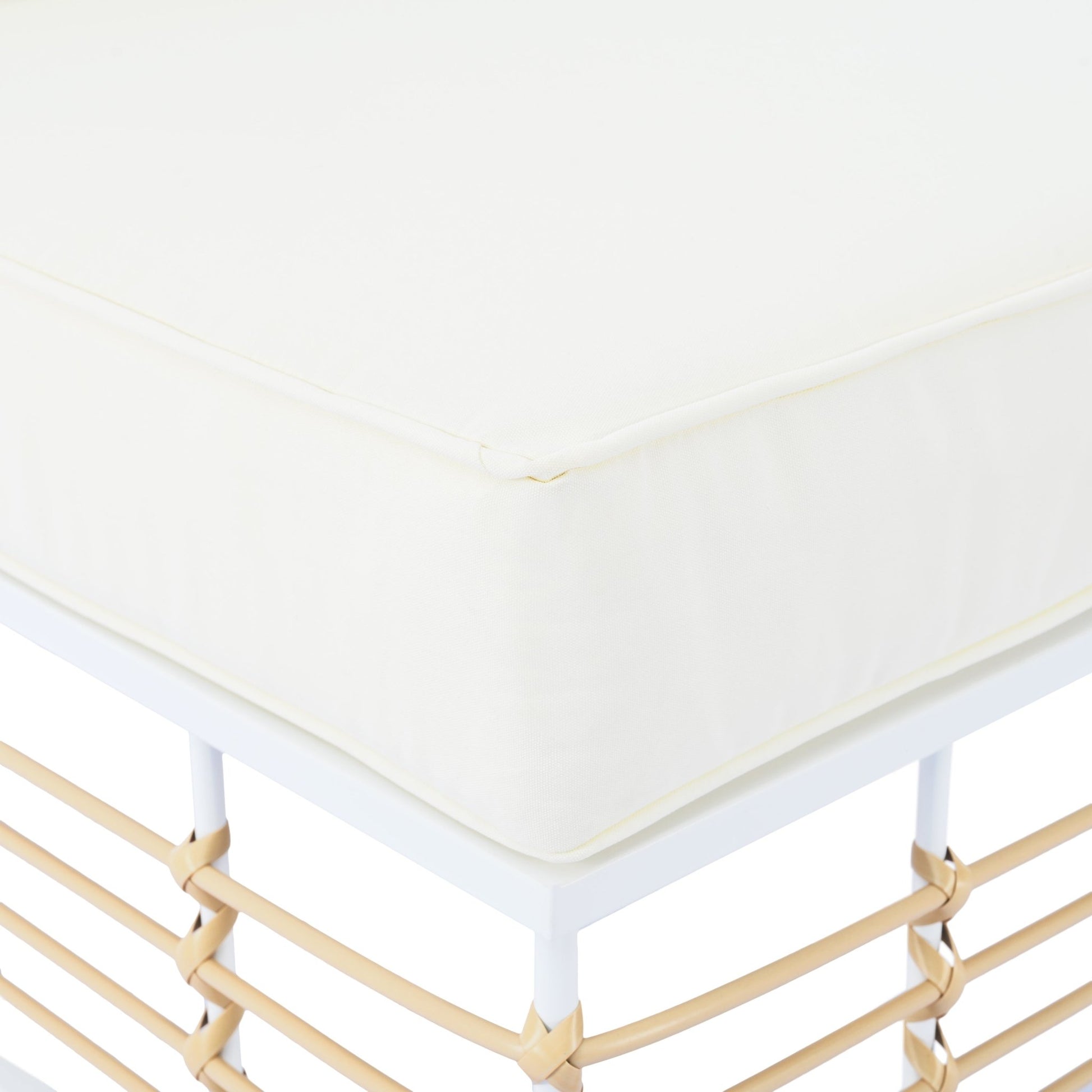 TOPMAX Modern Minimalist 7 - Piece Metal Patio Sectional Sofa Set, All - Weather Garden Conversational Furniture Set with Thick Cushions and Coffee Table for Indoor Outdoor, White - 1st Choice Furniture Direct